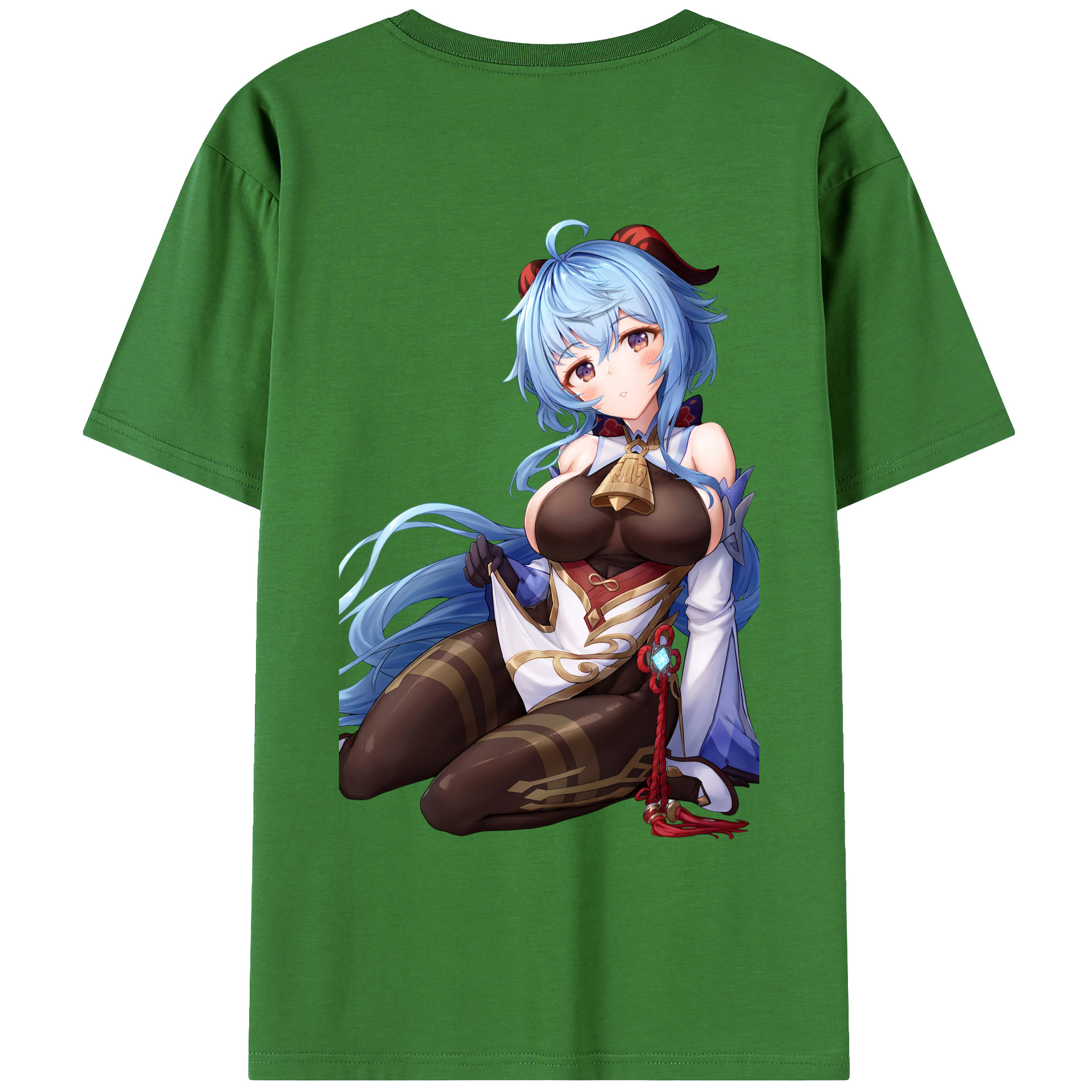 げんし神 甘雨 かんう genshin Ganyu レディース半袖Tシャツ(バックプリント)